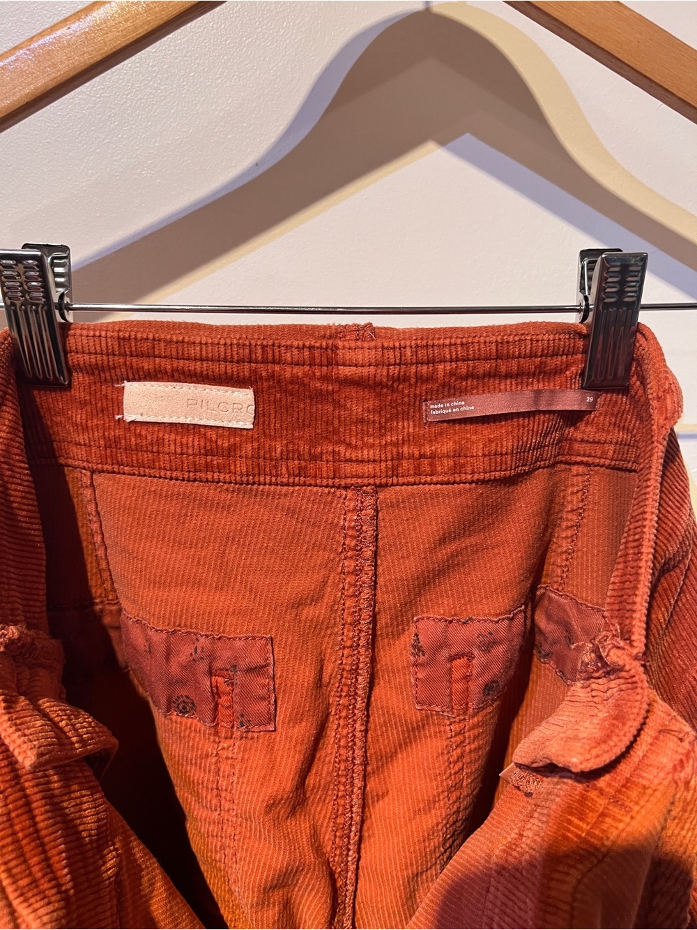 Anthropology The Wanderer Corduroy Overalls by Pilcro Red Size 29 - Picture 4 of 5